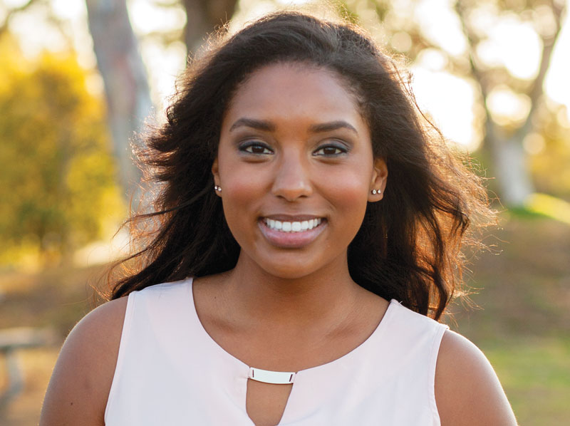 A young lady with a beautiful smile.